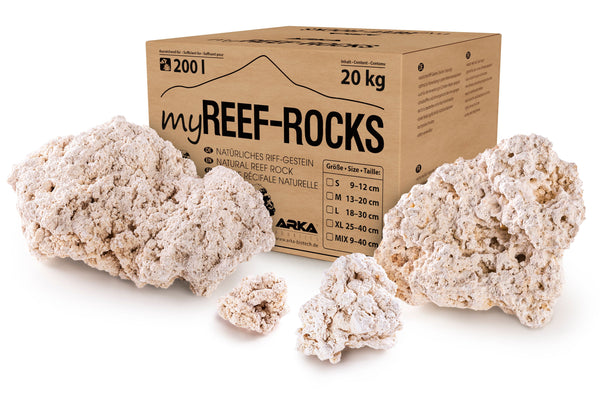 myReef-Rocks natürliches Aragonitgestein 13-20 cm, 20kg Microbe-Lift
