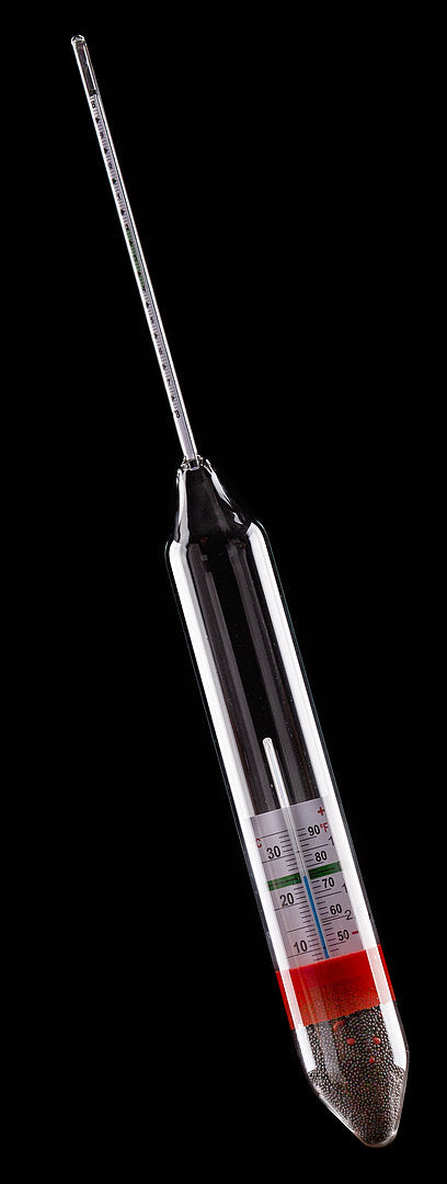 Aräometer inkl. Thermometer + Messzylinder aus Borosilikatglas Microbe-Lift