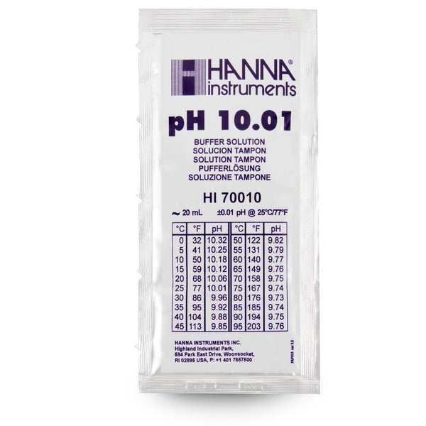 Pufferlösung pH 10,01, 25 Beutel à 20 ml Hanna Instruments