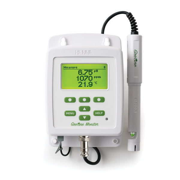Monitor GroLine f. pH/Leitfähigkeit/TDS/°C, 230 V Hanna Instruments