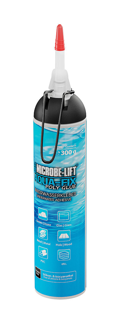 Aqua-Fix 300 g Poly Glue Automatik-Kartusche
Unterwasserkleber schwarz für Meer- und Süßwasser Microbe-Lift