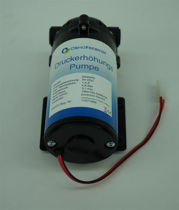Druckpumpe für Pro 200 Osmoseanlage Kabel mit Flachsteckverbinder mit Verriegelung AquaPerfekt