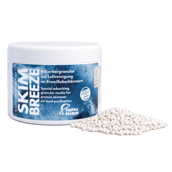 Skim Breeze Granulat 500 ml Spezial Adsorber zur Luftreinigung an Eiweißabschäumern zur Stabilisierung des PH-Werts Fauna Marin
