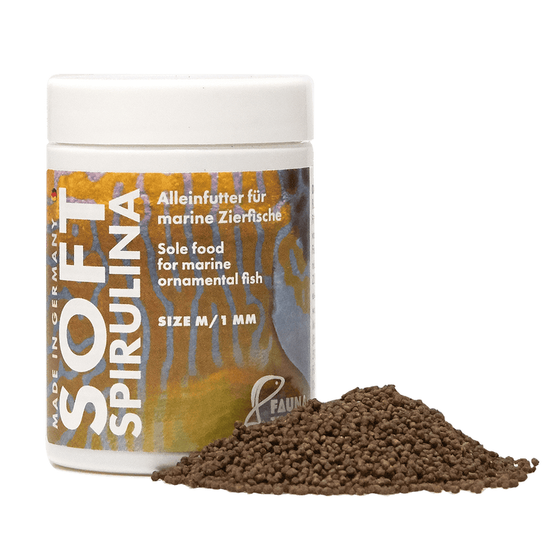 Marine Soft Spirulina Grösse M 250ml  Weiches Granulatfutter für Seewasserfische Fauna Marin