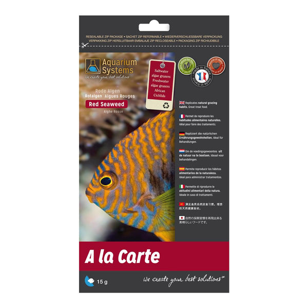 Fish Food A la Carte Red Seaweed 15g Aquarium Systems