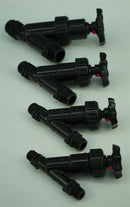 Schrägsitzregelventi mit 1" außengewindefür 32 mm Rohr PVC