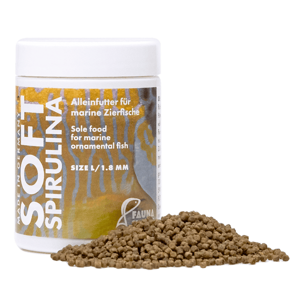 Marine Soft Spirulina Grösse L 250ml  Weiches Granulatfutter für Seewasserfische Fauna Marin